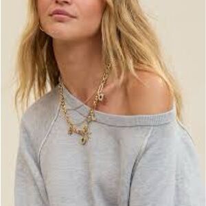 2/25$🍓⭐️ Light Gray Off-Shoulder Sweater Aerie